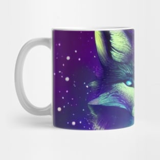 Beautiful purple and green fox Mug